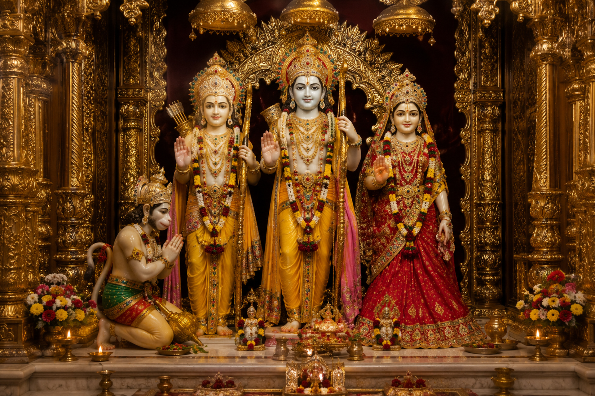 Shree Kashtbhanjan Dev Hanumanji Mandir evening aarti at Parikha Dham